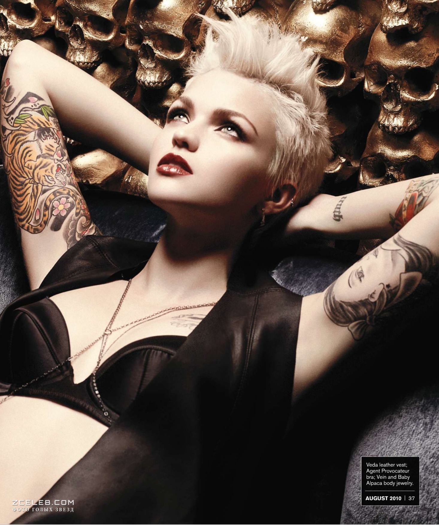 Эротичная Руби Роуз на фото для журнала Inked, Август 2010