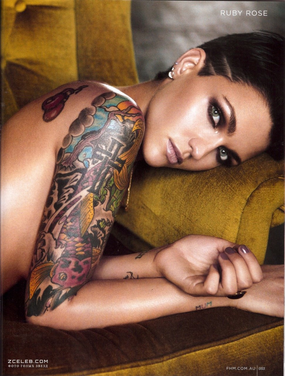 Красотка Руби Роуз снялась в журнале FHM, Январь 2011