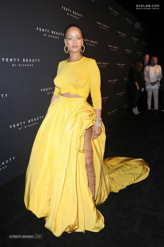 Рианна без лифчика на вечеринке Fenty Beauty, Сентябрь 2017
