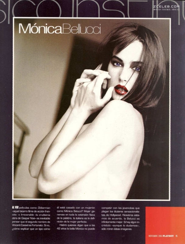 Возбуждающая Моника Беллуччи  в журнале Playboy, Ноябрь 2006
