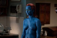 Грим на теле Дженнифер Лоуренс в фильме «Люди Икс: Первый класс», 2011