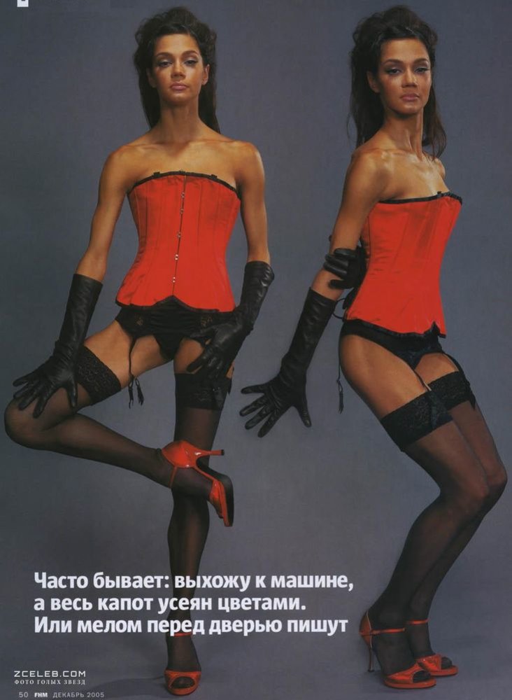 Ирина Чащина в эротическом белье для журнала FHM, 2005